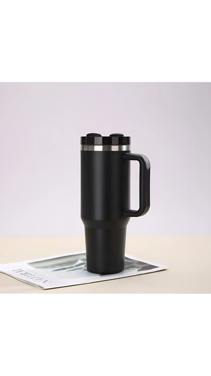 Vaso Térmico Acero Inoxidable con Tapa y Bombilla