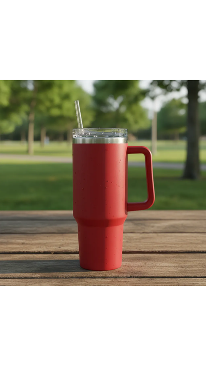 Vaso Térmico Acero Inoxidable con Tapa y Bombilla